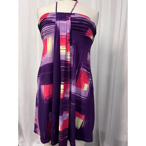 BCBG Maxazria Women's Dress Purple & Pink Print Size Small